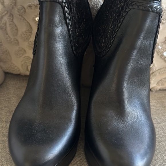 Gucci black leather knit socks wedged boot - Picture 4 of 5